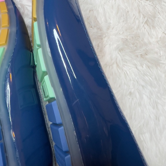 New WANTED Women's Size 11 Navy Rainbow Sole Round Toe Slip On Ballet Flats - Picture 5 of 8